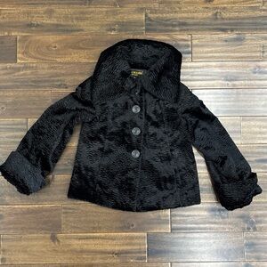 Vintage Marvin Richards New York Black Faux Fur Jacket XS